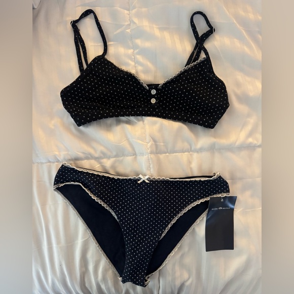 Brandy Melville Other - Brandy Navy Polka Dot Set